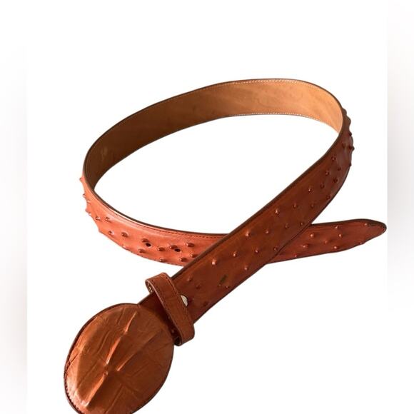 Grand lider Ostrich Elegant Leather Belt Size:34 main image 8